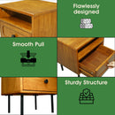 Savana Solid Wood Single-Drawer Nightstand by Megsu