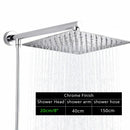 GobekUsa Black Ultrathin Rainfall Shower Head with Arm Bracket, Hose & Faucet Set