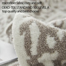 GobekUsa Cozy Leopard Print Knitted Blanket - Winter Faux Fur Microfiber Throw