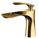 GobekUsa Gold Basin Faucet with Single Handle Hot & Cold Water Mixer Deck Mount