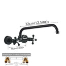 GobekUsa Black Kitchen Faucet: Wall Mounted Swivel Mixer Tap for Bath Sink