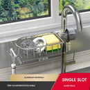 GobekUsa Adjustable Kitchen Sink Rack with Soap Dish and Hooks