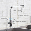 GobekUsa Black Kitchen Faucet with Rotatable Water Purification Feature