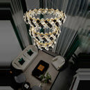 GobekUsa Crystal Dimmable LED Chandelier in Gold and Silver Finishes