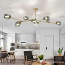 GobekUsa LED Ball Chandelier: Modern Glass Kitchen Pendant Light Fixture