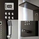 GobekUsa Brushed Nickel Shower Column with Tub Spout & Hand Shower System