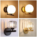 GobekUsa Glass Ball LED Wall Lamp for Corridor Bedroom Living Room Décor