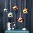 GobekUsa Glass Ball Electroplate LED Pendant Light for Kitchen Living Room Bedroom