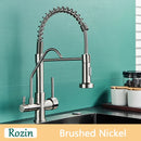 GobekUsa Black Pull Down Pure Water Kitchen Faucet Swivel Hot Cold Water Taps