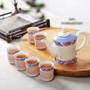 GobekUsa Blue White Porcelain Tea Set Kungfu Teaware Green Puer Tea Cup Pot Teatime Set