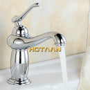 GobekUsa Gold Brass Bathroom Basin Faucet with Ceramic Mixer Tap