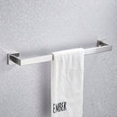 GobekUsa Brushed Nickel Bathroom Hardware Set: Robe Hook, Towel Rail, Bar Rack, Shelf, Tissue Holder