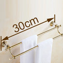 GobekUsa Crystal Gold Double Towel Bar for Bathroom, 60cm Length