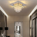 GobekUsa Crystal LED Ceiling Light Plafon Chandelier Stainless Steel Luminaria