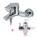 GobekUsa Bright Chrome 8" Shower Head with 15" Arm and 59" Hose - Wall Mounted Rainfall
