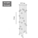 GobekUsa Crystal LED Chandelier: Modern Luxury Pendant Lights for Staircase, Bedroom, and Living Room