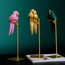 GobekUsa Lucky Parrot Resin Ornament - Modern Nordic Home Decor Gift