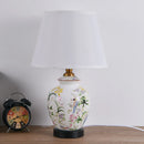 GobekUsa 30cm White Fabric Lampshade for E27 Ceramic Desk Bedside Floor Table Lamps