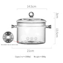 GobekUsa Glass Cooking Pot - Heat-Resistant Stove Pot for Boiling Water, Cooking Noodles, and Making Soup