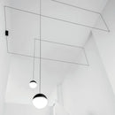 GobekUsa Glass Ball Pendant Lamp LED Chandelier for Kitchen Island Decor