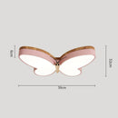 GobekUsa LED Butterfly Chandelier Modern Wood Ceiling Light for Kids Room