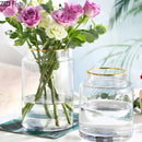 GobekUsa Gold Glass Vase Hydroponic Plant Flowers Living Room Dining Table Decor