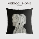 GobekUsa Cute Dog Printed Designer Throw Pillow Cover for Living Room Sofa Decor