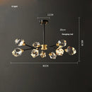 GobekUsa Crystal Copper Black LED Chandelier for Dinning Room