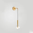 GobekUsa Glass Ball Wall Lamp Brass/Black Sconce for Living Room Bedroom Reading