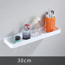 GobekUsa Aluminum Bathroom Corner Shelf Wall Mounted 30-50CM White Kitchen Storage Holder