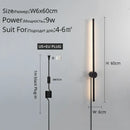 GobekUsa Black LED Wall Sconce for Living Room Bedroom Lighting