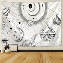 GobekUsa Black & White Stars Mandala Tapestry - Home Decor