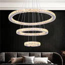 GobekUsa Crystal LED Pendant Chandelier, Modern Nordic Ceiling Lamp for Living and Dining Room