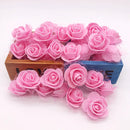 GobekUsa Handmade Foam Rose Flower Heads | 100Pcs Wedding Craft Decoration