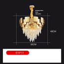 GobekUsa Golden Crystal Stainless Steel Pendant Light for Stylish Foyer