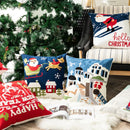 GobekUsa Christmas Embroidered Pillow Cover Set - 45x45cm