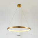 GobekUsa Gold Circle Chandelier Creative LED Lighting Modern Indoor Fixtures
