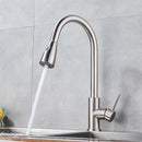 GobekUsa Gold Brass Kitchen Faucet Rotatable Mixer Tap Single Handle Hot&Cold Water