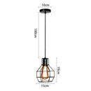 GobekUsa Industrial LED Pendant Ceiling Light for Home Living Room Kitchen Decor