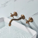 GobekUsa Black Basin Faucet: Wall Mounted Hot/Cold Water Mixer for Bathroom Sink