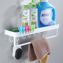 GobekUsa Black Corner Shelf with Towel Bar, Wall Mounted Aluminum Kitchen Storage Holder