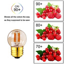 GobekUsa G40 Edison LED Bulbs 2W E27 220V Warm White Filament Lamp for Home Garden Bar