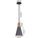 GobekUsa Industrial Gray Pendant Light with LED for Living Room, Foyer - Modern Luminaire