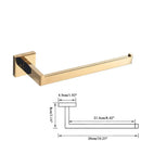 GobekUsa Gold Bathroom Hardware Set: Robe Hook, Towel Rail, Shelf, Tissue Holder