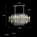 GobekUsa E14 LED Crystal Pendant Lights in Silver Gold Finish
