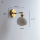 GobekUsa LED Ceramic Wall Sconce with Knob Switch for Bedroom Bathroom Mirror Lighting