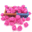 GobekUsa Handmade Foam Rose Flower Heads | 100Pcs Wedding Craft Decoration