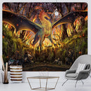 GobekUsa Dragon Psychedelic Art Tapestry for Home Decoration and Sofa Blanket