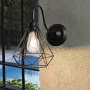 GobekUsa Black Cage Guard Wall Sconce LED Lamp Indoor Retro Lighting Fixture