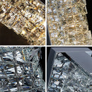 GobekUsa Gold Chrome Crystal Wall Sconce LED Lamp for Living Room Bedroom TV Background Lighting
